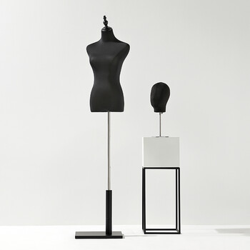 模特架子女装展示架半身人体黑白色婚纱礼服摄影道具服装店假人台黑色