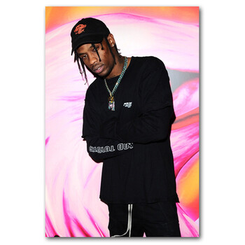 狼天影 嘻哈饶舌说唱歌手travis scott海报墙贴画 hiphop音乐酒吧自粘
