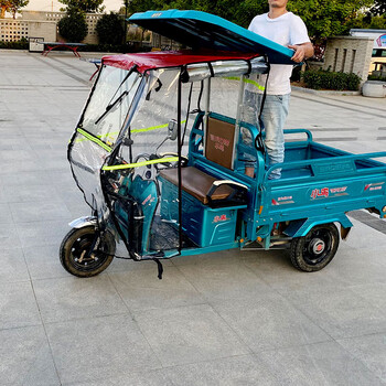 电动三轮车雨棚 车篷 前车棚车头棚雨篷快递驾驶棚电瓶车蓬 环保绿