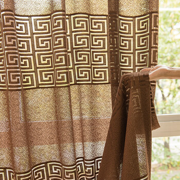 创京懿选古典风窗帘 中式窗帘客厅古典大气新中式现代风格纱帘白纱回