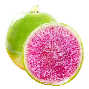 山东新鲜绿皮红心心里美萝卜胭脂水果萝卜火锅食材 2.5kg