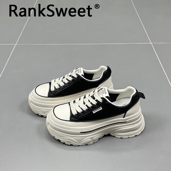 ranksweet轻奢品牌速利玛老爹鞋女2024春季新款圆头松糕厚底增高小白