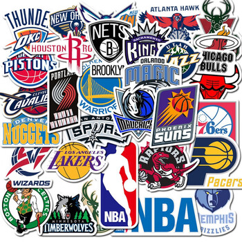 nba球星合集nba贴纸库里科比詹姆斯欧文涂鸦行李箱头盔不重复防32张