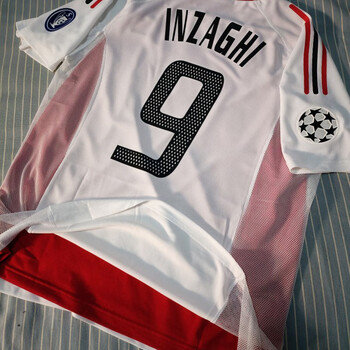 维杰力0203赛季欧冠决赛ac米兰客场球衣因扎吉足球服训练复古球衫定制