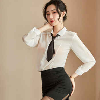 超短裙性感齐小短裙ol秘书制服薄款套装透视紧身职业装mini小秘书服