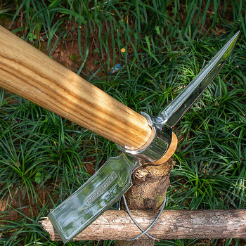 maria cher 十字镐工兵镐不锈钢户外洋镐登山镐钢镐小号锄迷你挖草药