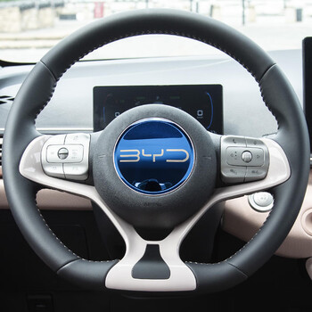 柳阳比亚迪元plus方向盘车标贴海豚海豹海鸥专用金属byd车标logo标志