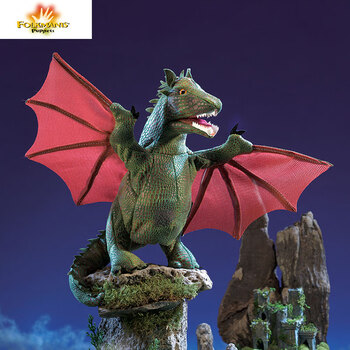 folkmanis翼龙手偶仿真动物毛绒玩具男孩45678岁儿童玩偶海派家盟