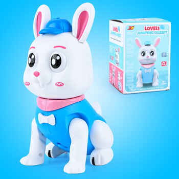 霏皖电动小兔子儿童玩具男孩会唱歌跳舞灯光音乐摇摆地摊货源批发电动