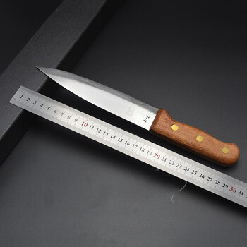 杀猪专用刀冬梅木柄锻打分割刀超市专用尖刀杀猪宰羊割肉刀剃肉刀 202