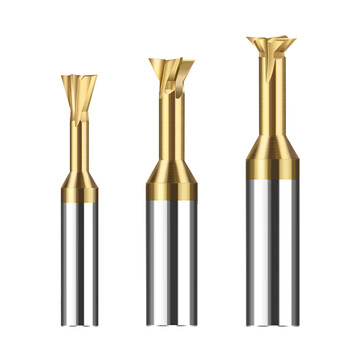 硬质合金钨钢燕尾刀涂层加硬反倒角刀45°60度75度燕尾槽倒扣铣刀 16*