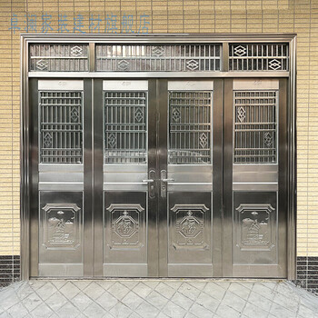 卓澜不锈钢门四开子母别墅农村自建房入户进户客厅四扇每平方价格