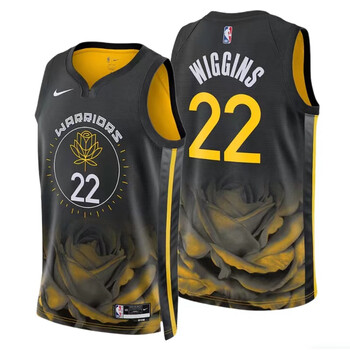 腾讯体育nba勇士队22号维金斯球衣75周年城市11号汤姆森篮球服男3 23