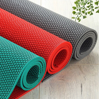 pvc防水地垫过道门厅阳台室外卧室满铺防滑地板垫子厨房塑料地垫红色