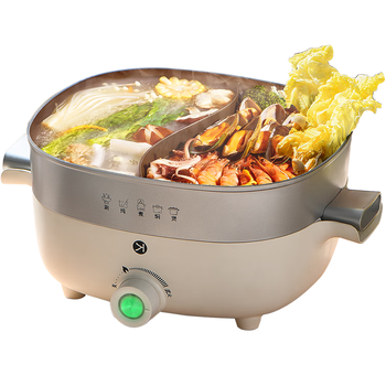 利仁(liven)电煮锅鸳鸯电火锅家用火锅锅多功能电热锅多用途电锅煎烤