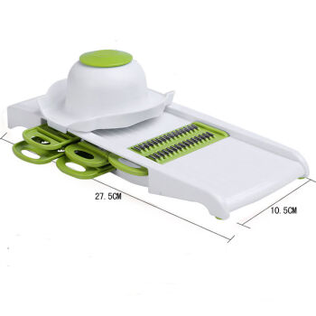 京闖廚房多功能切菜器神器削土豆絲切絲器刨絲器切片磨蓉擦絲器插菜板
