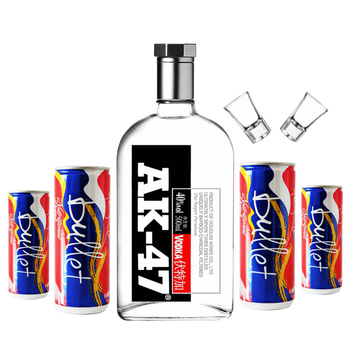 ak47伏特加烈酒高度酒吧洋酒原味鸡尾酒俄罗斯vodk非威士忌白兰地 t5