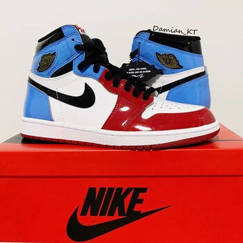 airogaj1女鞋红蓝警灯拼接高帮篮球鞋男红蓝警灯375