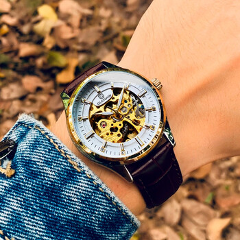 虔生缘(glenaw)品牌手表男 全自动镂空机械表男表 时尚青少年学生运动