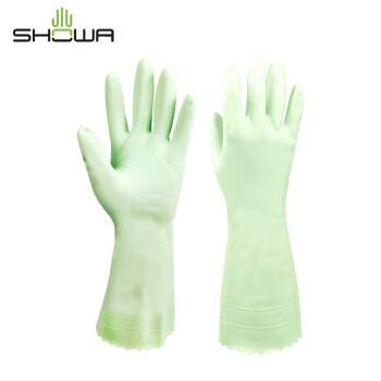 尚和手套（SHOWA）清洁手套 防水植绒保暖手套 厨房清洁手套 中厚款 L 710256
