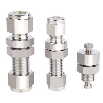 熊川卡套穿板接头隔壁接头串板接头穿板直通316卡套接头 3mm