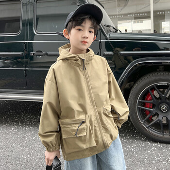丹妮汀danniting112岁小男孩穿的童装外套新款2023春秋款纯色休闲中大