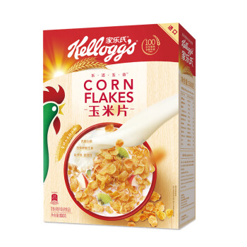 家樂(lè)氏進(jìn)口食品玉米片500g/盒 低脂麥片谷物圈沖泡即食營(yíng)養(yǎng)谷物早餐代餐