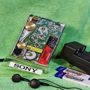 定制索尼随身听磁带walkman 索尼 ex610 磁带机随身听 铜轮改装 透明