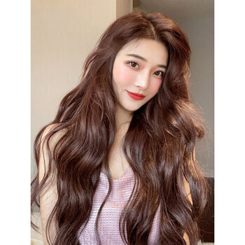 假发女长卷发真人发丝大波浪蓬松自然新式递针蕾丝全头套 大面积手织