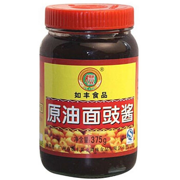 如丰原油面豉酱豆豉酱增城特产豆酱黄豆酱如丰食品375g拌面广式