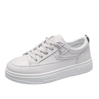 人本女鞋小白鞋内增高2023年春夏季新款单鞋百搭休闲运动鞋女白灰40