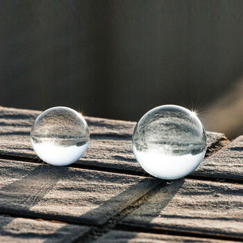 麦桑荷玻璃珠大玻璃球弹珠大号透明小弹珠球水晶珠大号实心水晶球摆件