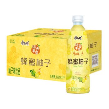 康师傅果汁蜂蜜柚子500ml*15瓶/16瓶 随机发放 果汁果味饮料轻养果荟