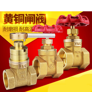 铜闸阀自来水阀门加厚水管水表前阀门钥匙暖气开关家用4分6分dn40