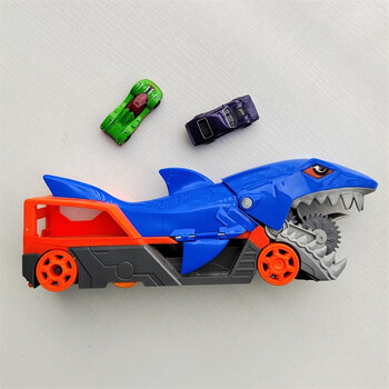 猛兽对战运输车套装饥饿鲨鱼恐龙战车收纳车发射玩具无包装鲨鱼车2车