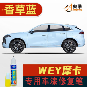 点缤适用于2123款wey魏派摩卡补漆笔冰萃银色汽车划痕修复香草蓝gw130