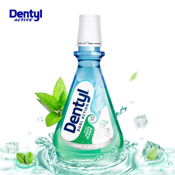 邓特艾克 Dentyl Active 漱口水 清新口气 深层清洁 多效护理天然薄荷500ml