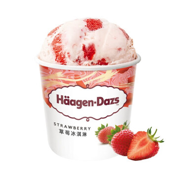 哈根达斯（Haagen-Dazs）【杨幂同款】经典草莓味大桶冰淇淋473ml