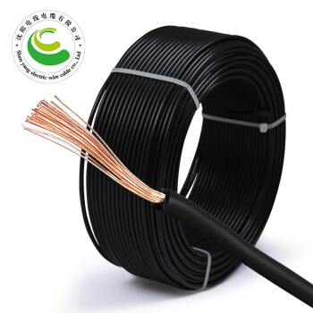 沈阳电线电缆有限公司-ZR-RV-450/750-1X1.0mm²国标铜芯阻燃多股软电线 95米/捆 黑色