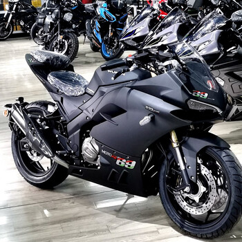 双缸水冷电喷摩托车跑车机车火牙400摩托车整车可上牌 磨砂黑 200单杠