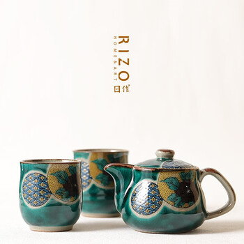日本进口九谷烧丸纹美山窑后手急须泡茶壶日式陶瓷茶具 图片价格品牌报价 京东