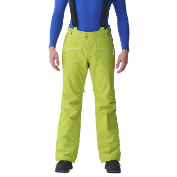 Running river奔流 男防风保暖修身双板带填充保暖棉滑雪裤B7095 B7095-521绿色 S-46