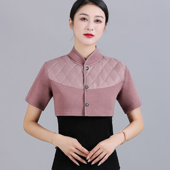 棉护肩加绒加厚长袖女保暖护肩月子房防寒保暖秋冬护肩膀护肩颈坎肩棉