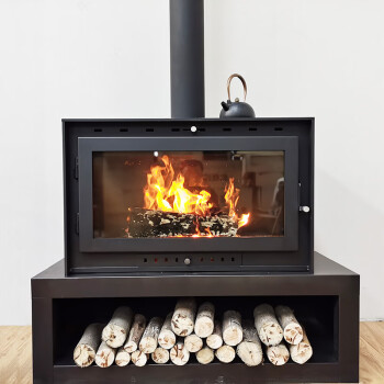 客厅现代简约钢板别墅民宿欧美式壁炉独立式or嵌入式两用火炉取暖家用