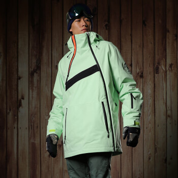 RUNNINGRIVER奔流户外单板防风透气男士新款滑雪服上衣N0455 502绿 S