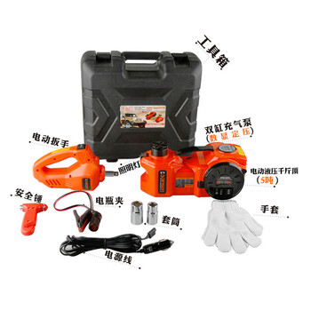 小汽车12v电动液压千斤顶suv用多功能充气泵换胎车载工具小车越野双杠