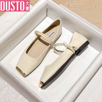 大东法式玛丽珍鞋平底单鞋女2024年新款春季晚晚温柔仙女鞋大码41一43