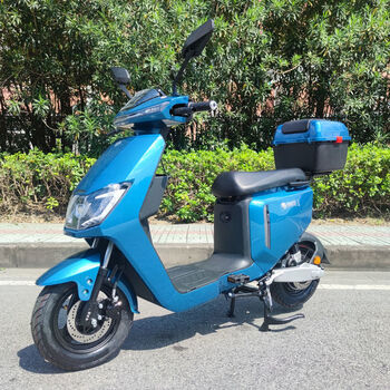 3c新国标可上牌48v锂电池带脚蹬男女踏板成人电动车典雅蓝双碟刹30ah