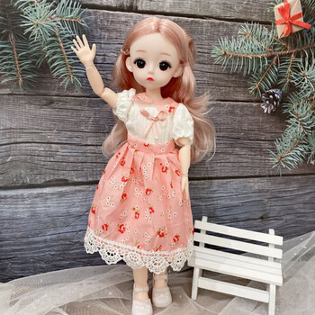新款30厘米3d真眼6分胖子体芭娃娃洋娃娃过家家玩具生日礼物网红款
