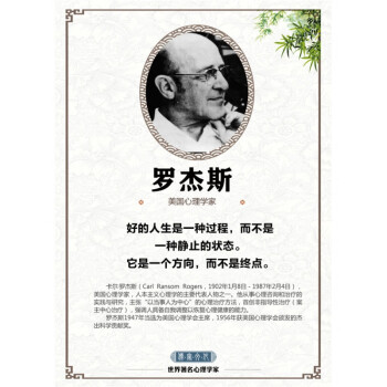 心理咨询室布置装饰画心理学家心理名人挂画挂图费罗伊德画像 罗杰斯